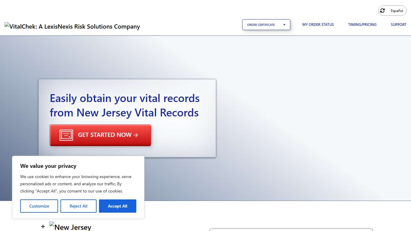 New Jersey Vital Records (NJ) | Order Certificates - VitalChek